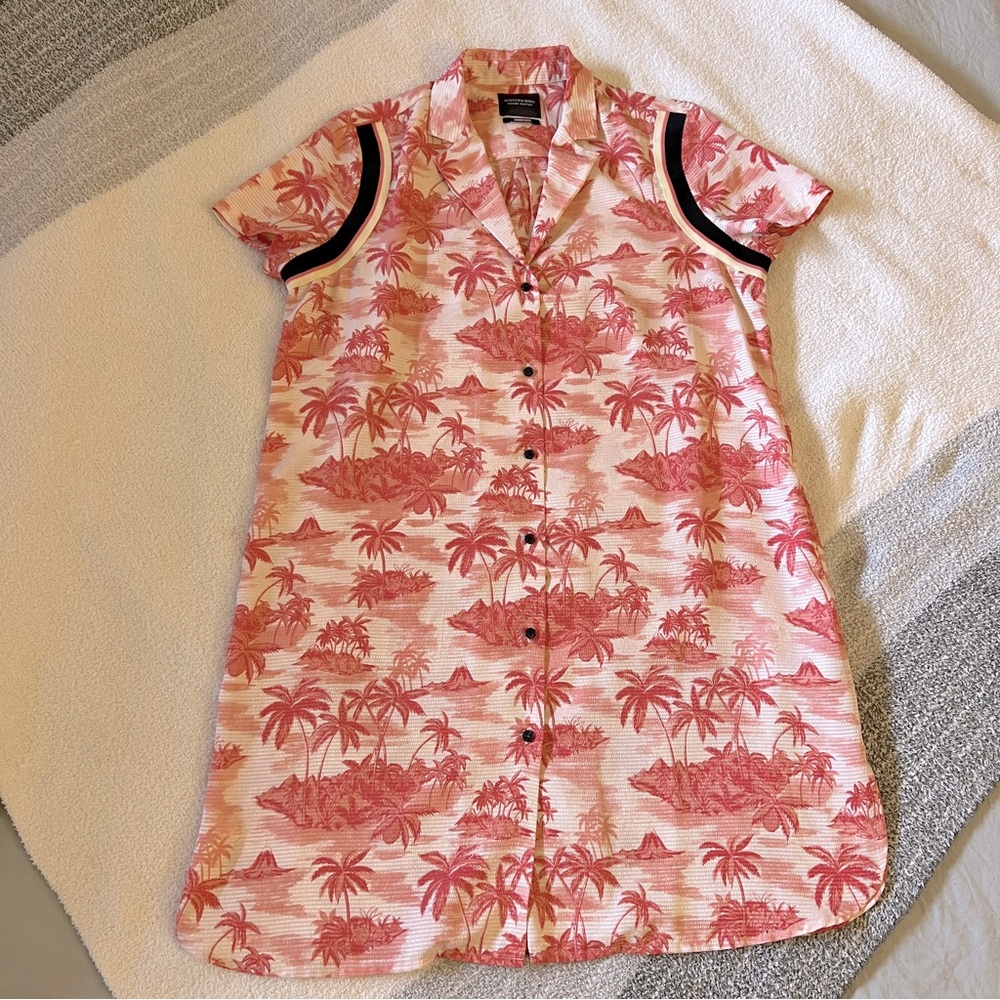 Scotch & Soda Maison Scotch Bamboo Beach Tropical Shirt Dress - Size M (EUC)